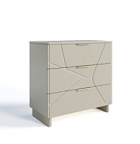Комод Лейла 3 ящика ярко серый