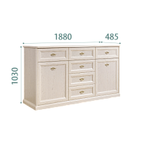 Комод большой Венеция дуб седан ВНКМ-3