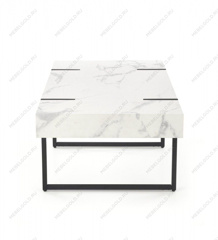 Стол журнальный Halmar BLANCA (белый мрамор/черный) | изображение 3