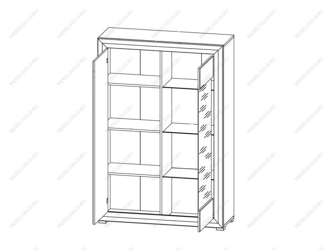 Шкаф с витриной Мальта REG1W1D с подсветкой | изображение 1