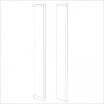 Натали стоевая к шкафу правая белый глянец