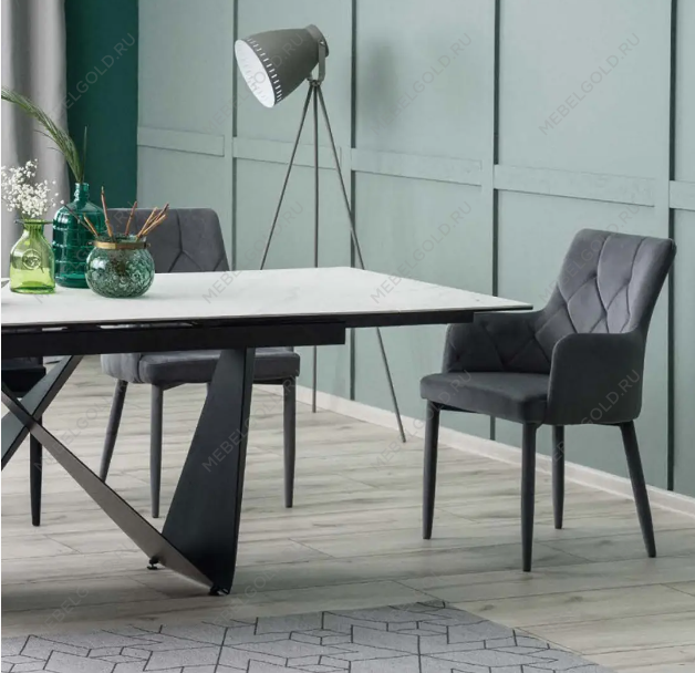 Стул кухонный Signal RICARDO Velvet (серый) | изображение 6