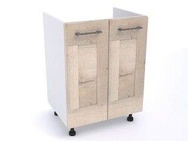 Стол под мойку СМ-60 2-х дверный, Дублин (600*470*820) Дуб галифакс белый, 21612