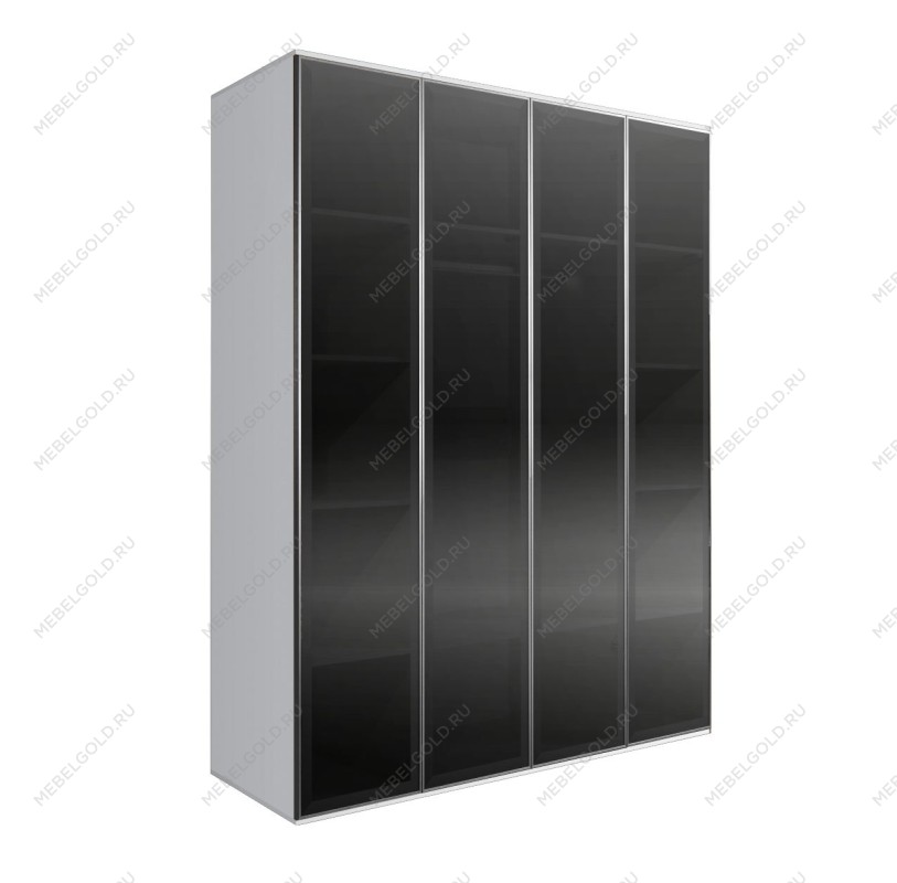 Шкаф 4-х дверный Bogemia Air (Белый/Серебро) БМШ2/4(4)