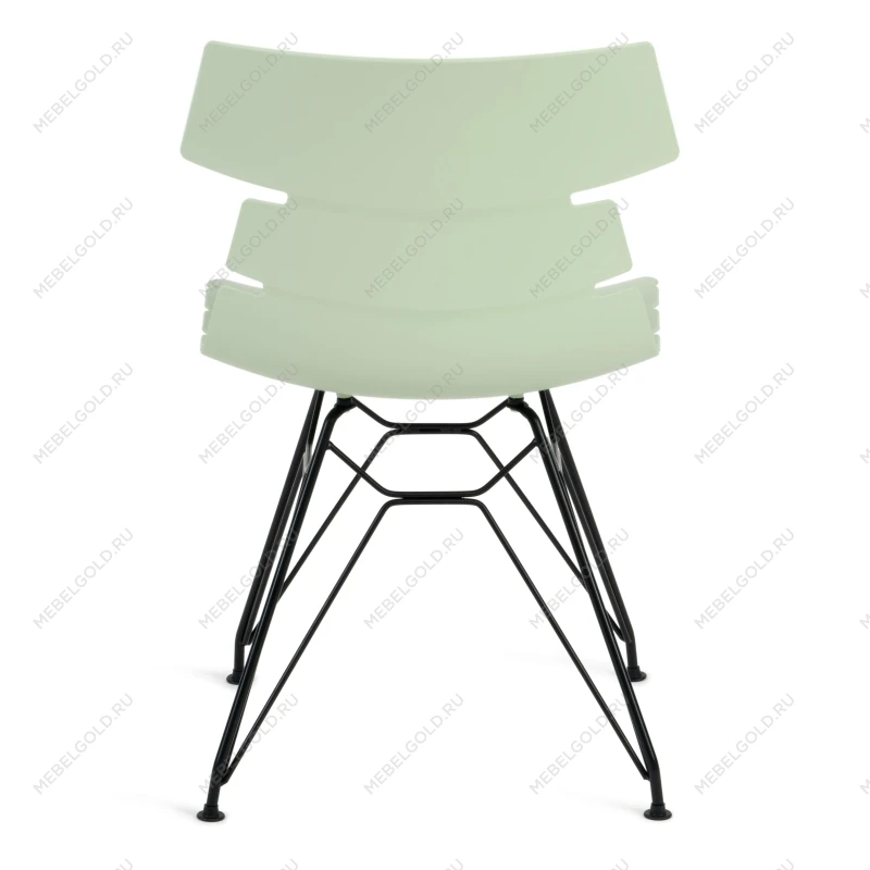 Стул HANSEN (mod. 622N)/1 шт. в упаковке, пластик/металл/эко кожа, 51х47х80 см, высота до сиденья 45 см, фисташковый/черный | изображение 3