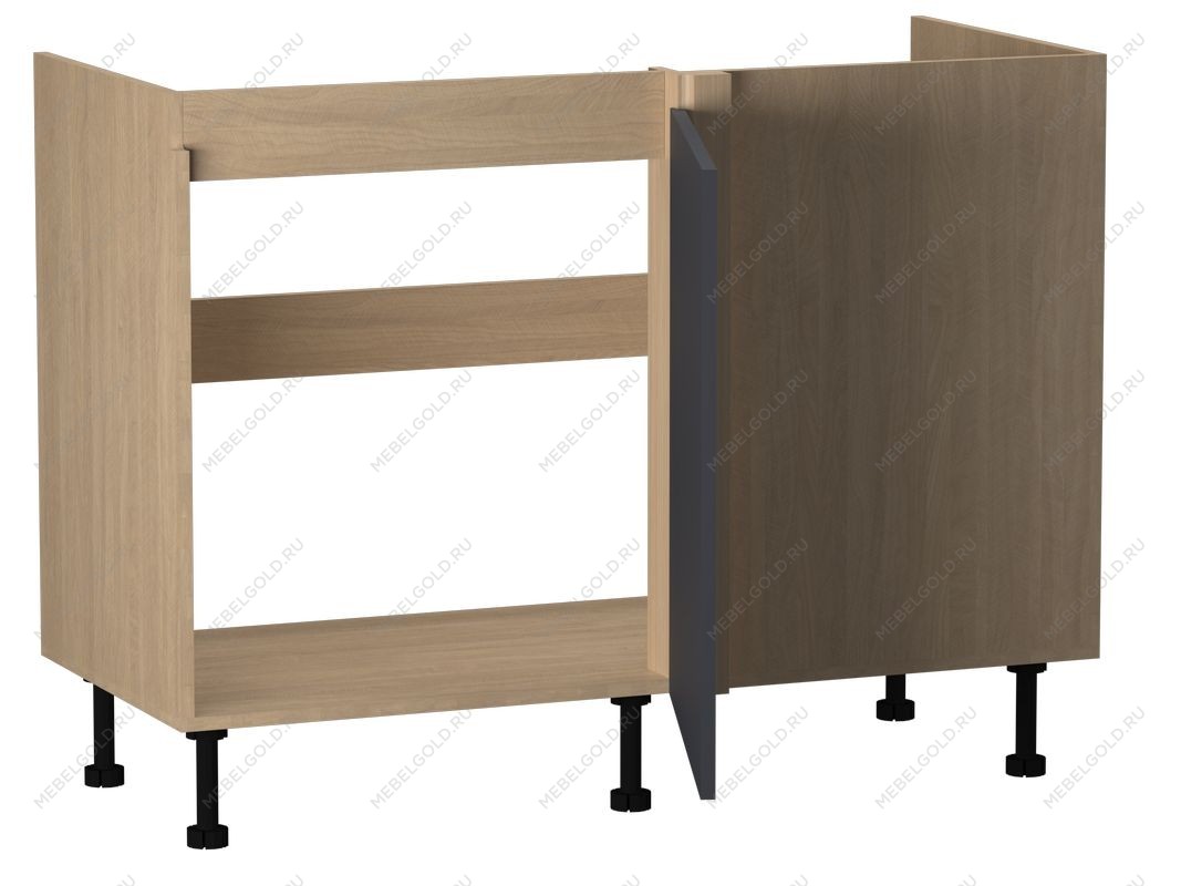 Стол под мойку угловой СМУ-120 левый, Женева (1154*534*870) Дуб Палермо/Синий матовый, 22514 | изображение 1