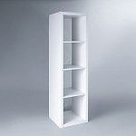 КАЛЛАКС / ФОРА Стеллаж ИКЕА / IKEA 4 с четырьми открытыми ячейками, тамбурат, белый | изображение 1