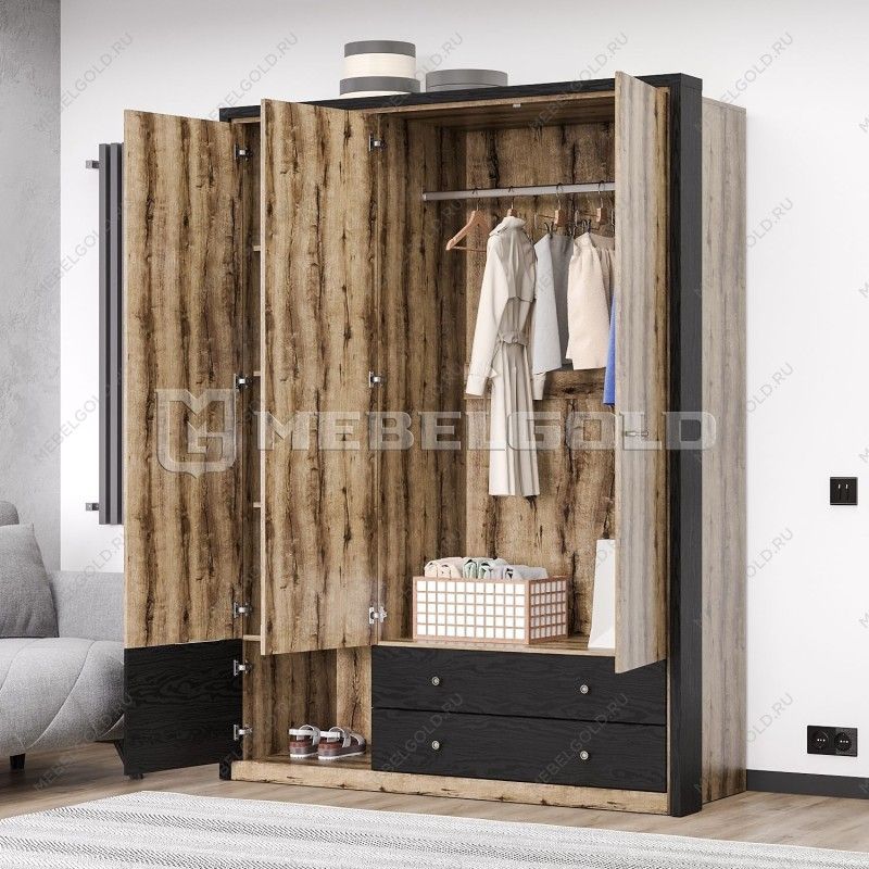 Шкаф 3-створчатый Джаггер 3DG2S Z | изображение 3