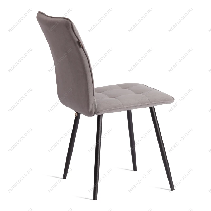 Стул обеденный Bari, LT, велюр, серый/черный, 29, 41х55х89 см | изображение 2