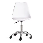 Офисное Компьютерное кресло TULIP (mod.106-1), металл/пластик/PU, 58 x 47 x 97см, White (белый) / Chrome (хром) | изображение 4