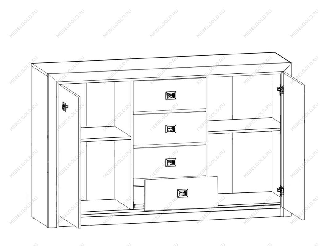 Тумба Коен КОМ2D4S ясень снежный | изображение 1