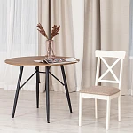 Стул Гольфи 2/Golfi 2, дерево гевея, 45*51*94, ivory white, ткань кор.-зол. (1505-9) | изображение 9