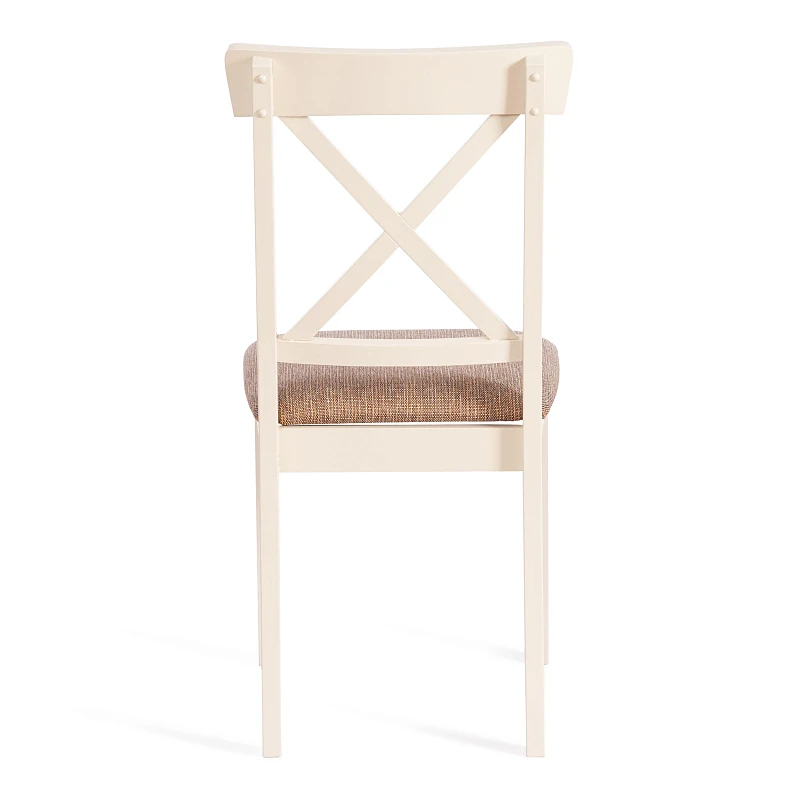Стул Гольфи 2/Golfi 2, дерево гевея, 45*51*94, ivory white, ткань кор.-зол. (1505-9) | изображение 3