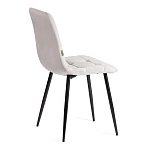 Стул CHILLY (mod. JSC-220), Велюр/металл, 44,5х52,5х88 см, Light grey (светло-серый) HLR14 / черный | изображение 2