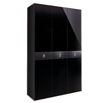 Шкаф 3-х дверный Римини СОЛО (Черный/Серебро) РМШ2/3(s)