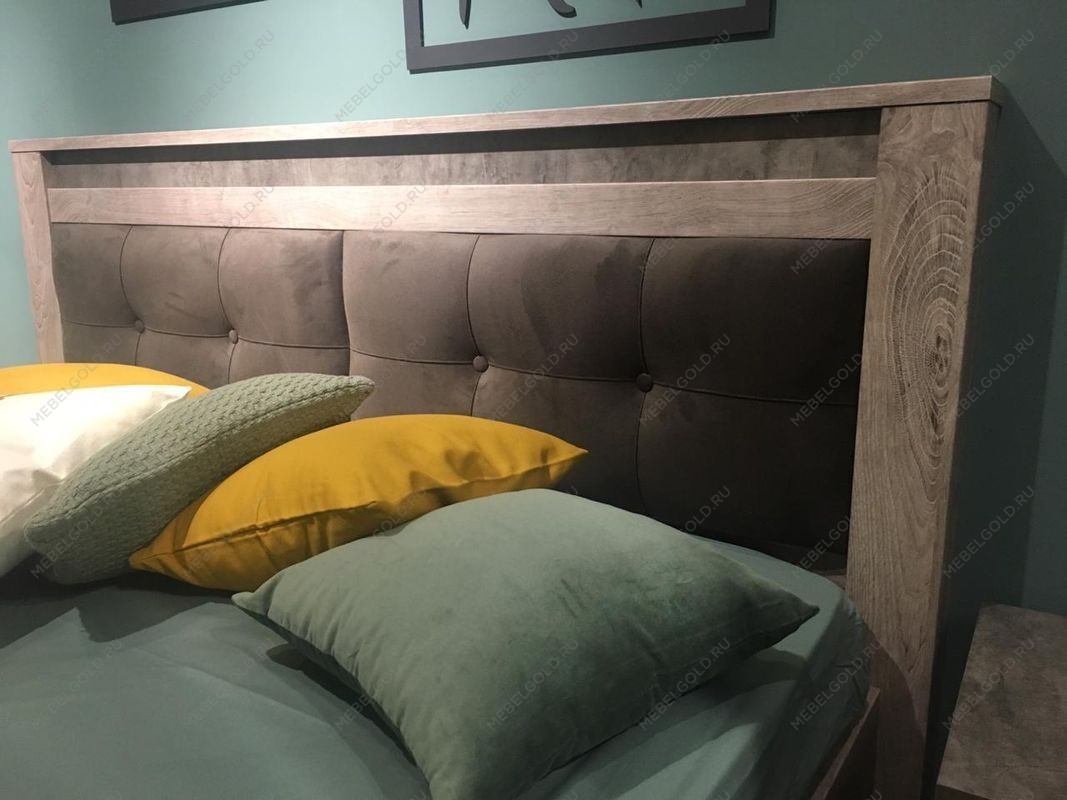 Мягкая вставка изголовья кровати Люкс 1600, Денвер (1560*365*60) Коричневый, 910513 | изображение 1