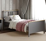 САГА кровать одинарная 90х200 серая/ясень | изображение 4