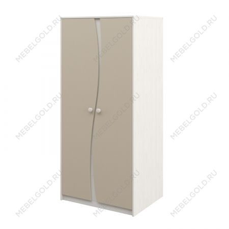 Двухдверный шкаф для одежды Комби МН-211-16 капучино