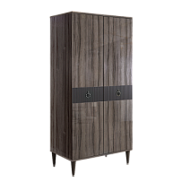 Шкаф-пенал Римини СОЛО (Орех империя/Серебро) РМП-2(s)