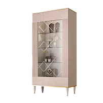 Витрина 2-ств. Римини СОЛО (Латте/Золото) (Правая) РМВ2-2С(s)