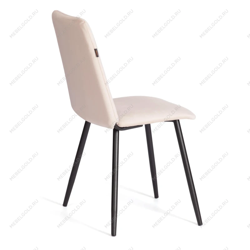 Стул обеденный Asti, TREND, флок, бежевый/черный, 7, 47х54х86 см | изображение 2