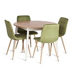 Стул CHILLY (mod. JSC-220), Велюр/металл, 44,5х52,5х88 см, Green (зеленый) HLR54 / натуральный | изображение 5