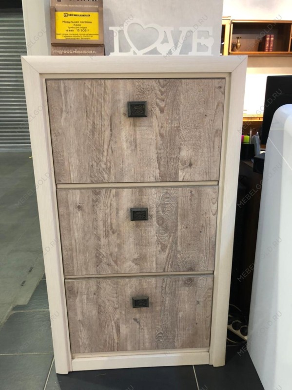 Тумба для обуви Коен BUT 3D ясень снежный | изображение 1