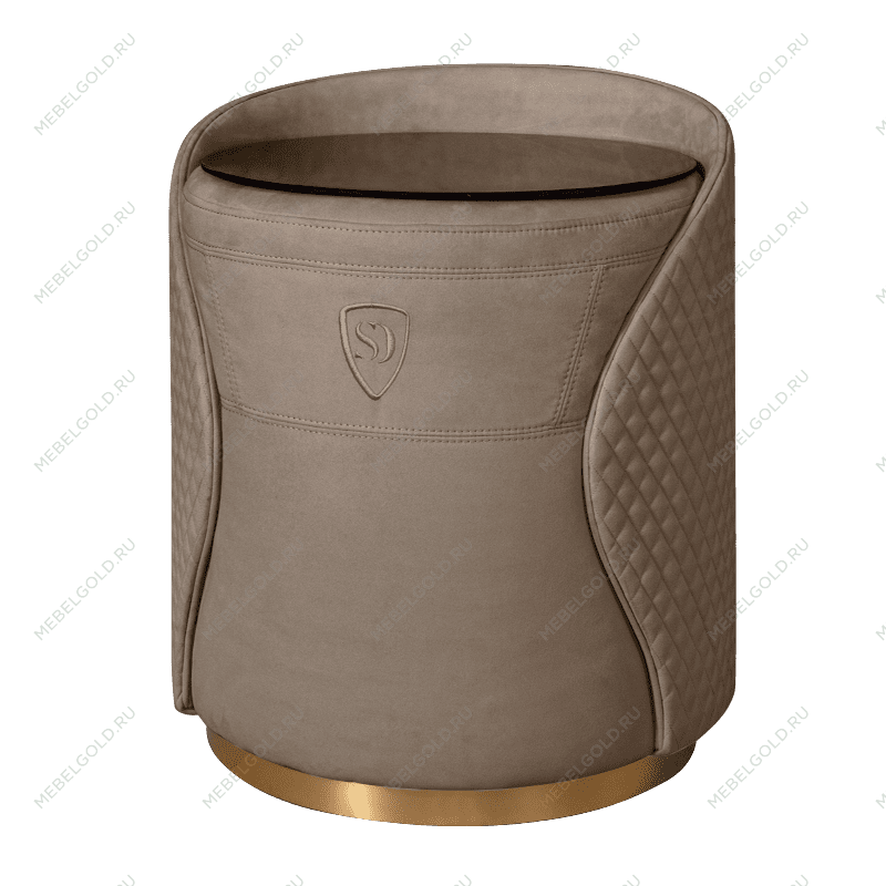 Пуф-тумба Пепельно-коричневый (новабук) золото Sweet dreams PS-101