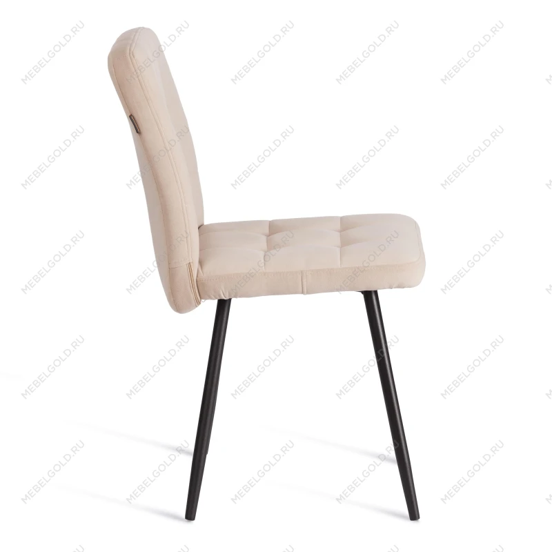 Стул обеденный Sweet, LT, флок, бежевый/черный, 7, 41х55х88 см | изображение 1