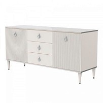 Комод для гостиной 1.6м Римини СОЛО (Слоновая кость/Серебро) РМКМ-4(s)