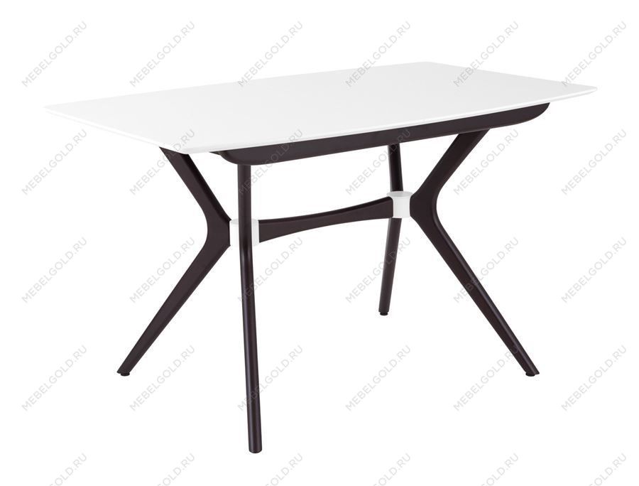 Стол Марко (1300*820+320/цвет столешницы Белый/цвет ножек Венге)