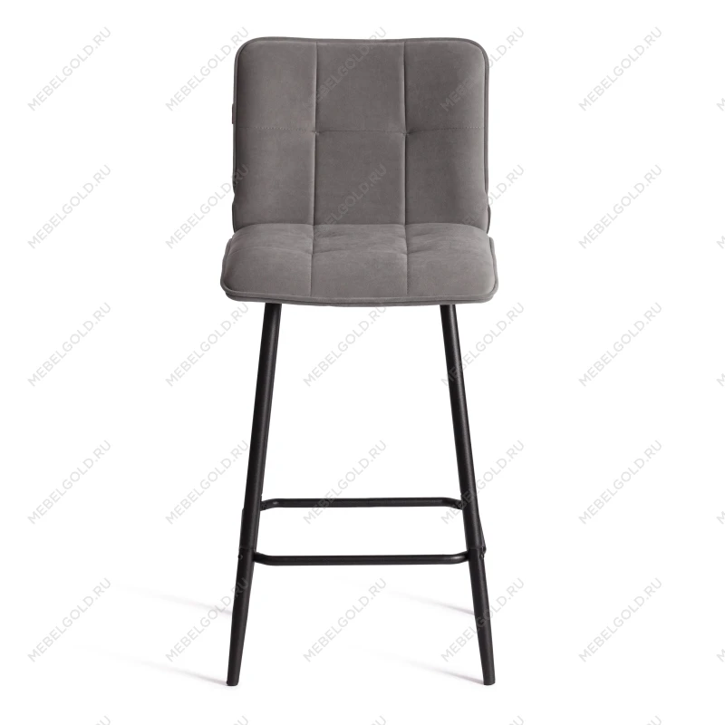 Полубарный стул Bari/Бари, велюр, серый, 29, 42х55х99 см | изображение 4