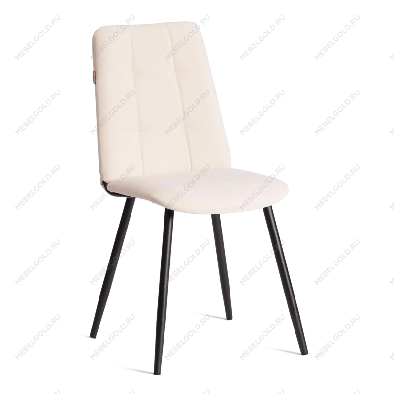 Стул обеденный Asti, TREND, велюр, молочный/черный, 4, 50х55х93
