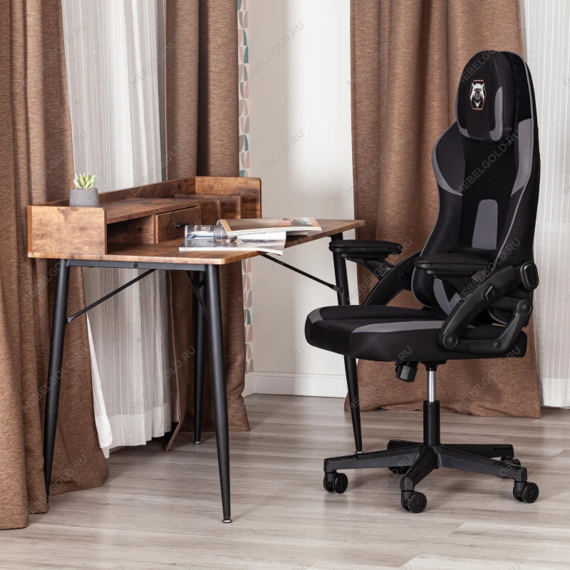 Компьютерное кресло iBear, ткань, черно-серый/black-grey | изображение 18