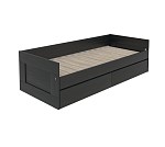 БРИМНЭС / СИРИУС Кровать двухспальная раздвижная ИКЕА / IKEA 90/180х200, Дуб Венге | изображение 1