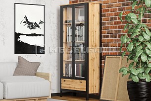 Шкаф-витрина Лофт REG2W1S