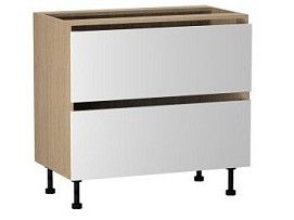 Стол с ящиками СЯ-90 (2), Женева (900*520*870) Дуб Палермо/Белый матовый, 22421