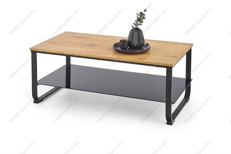 Стол журнальный Halmar ARTIGA (дуб золотой/черный)