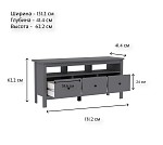 САГА тумба 3 ящика серая | изображение 4