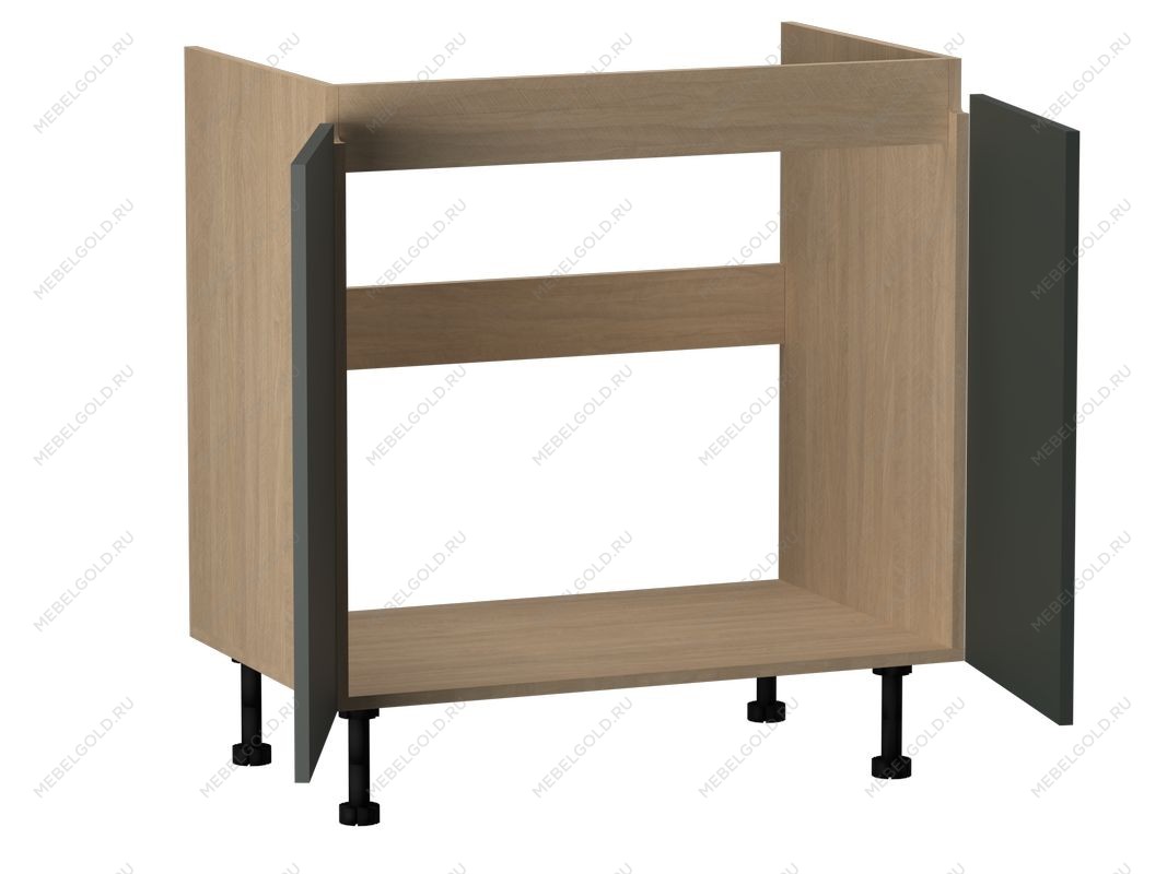 Стол под мойку СМ-80, Женева (800*520*870) Дуб Палермо/Зеленый матовый, 21915 | изображение 1