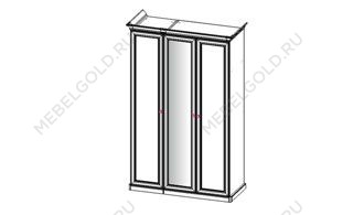 Шкаф Патрисия 3-дверный (2+1) с зеркалом караваджо глянец | изображение 1