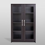 БРИМНЭС / СИРИУС тумба ИКЕА / IKEA 2 двери со стеклом 78х123 Дуб Венге | изображение 2