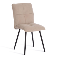 Стул обеденный Sweet, флок, бежевый/черный, 7, 46х55х88