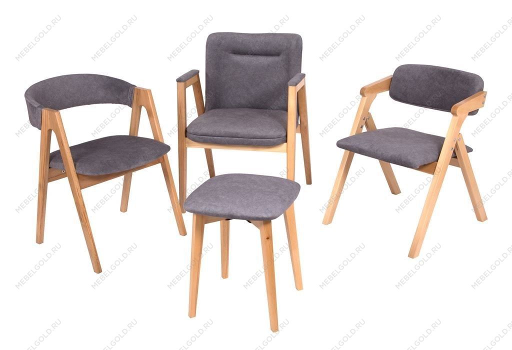 Стул складной Томас (бук/ткань Айсберг грей) | изображение 6