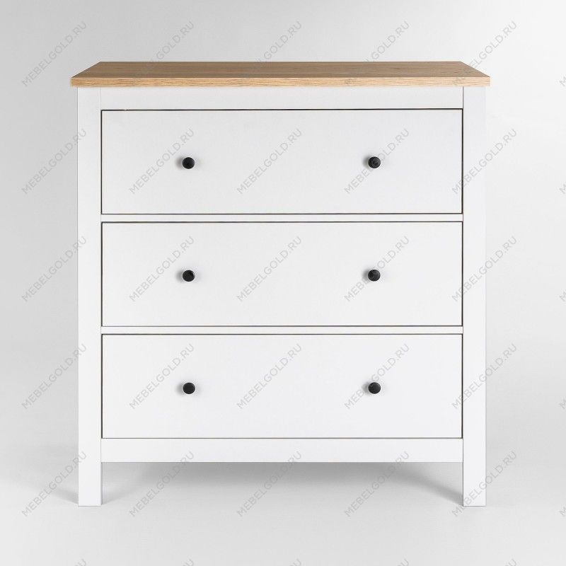 САГА комод 3 ящика белый/ясень | изображение 2