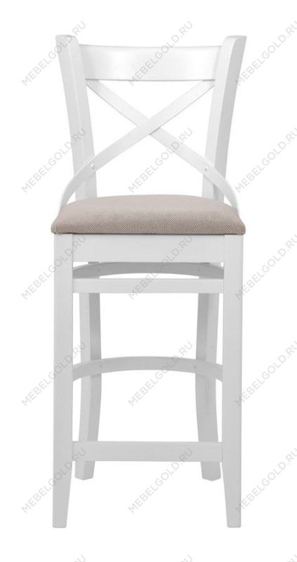 Стул барный Hugo (Белая эмаль/бежевый М02) | изображение 1