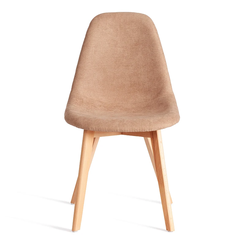 Стул CINDY SOFT (mod. C1021F1-1), фактурный велюр/дерево бук, 55 х 48 х 83 см, Бежевый LY1701-4 / натуральный | изображение 4