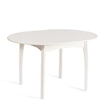 Стол DIAMANTE круглый, бук, мдф, шпон дуба, 100 х 100+30 х 75 см, Ivory white | изображение 8