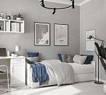 БРИМНЭС / СИРИУС Кровать двухспальная раздвижная ИКЕА / IKEA 90/180х200, белый | изображение 3