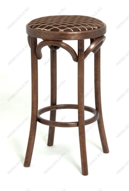Табурет барный 650 Венский мягкий (темный тон, ткань 3 brown)